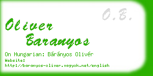 oliver baranyos business card